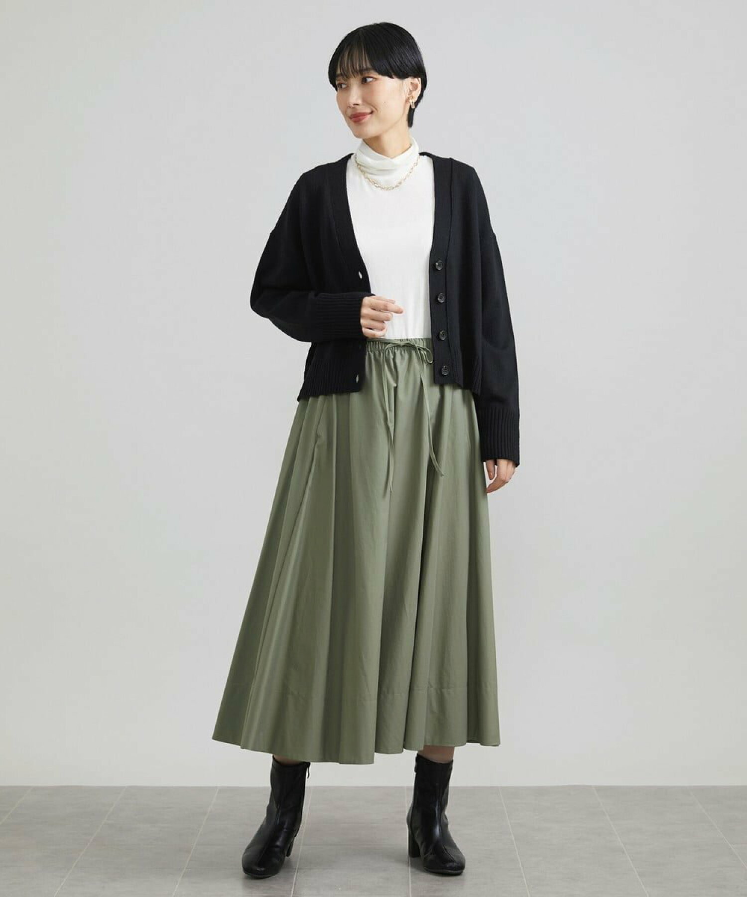 [小さいサイズ]ナイロンコットンギャザースカート